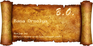Basa Orsolya névjegykártya